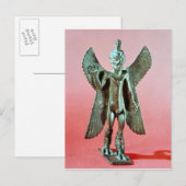 Carte Postale Statuette de Pazuzu, un démon du vent assyrien (Devant / Derrière)