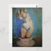 Carte Postale Statuette en plâtre de torse féminin par Vincent v (Devant / Derrière)