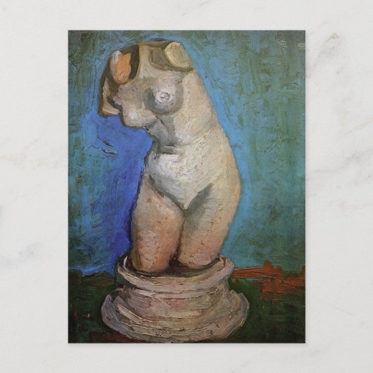 Carte Postale Statuette en plâtre de torse féminin par Vincent v (Devant)