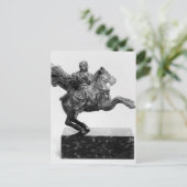 Carte Postale statuette équestre d'Alexandre le Grand (Debout devant)