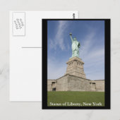 Carte Postale Statut de la liberté, New York (Devant / Derrière)