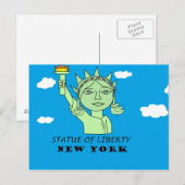 CARTE POSTALE STATUT DE LIBERTÉ (Devant / Derrière)