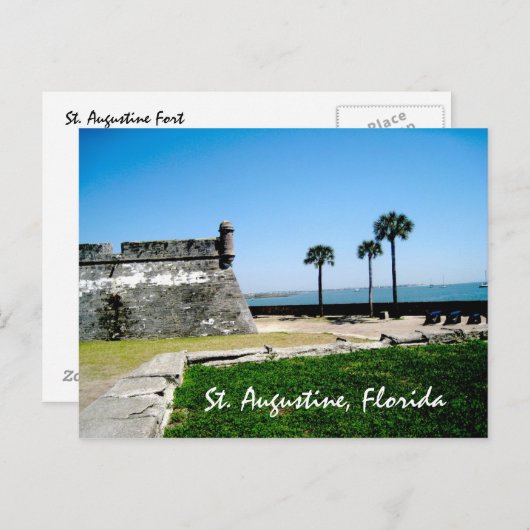 Carte Postale Staugustinefort, St Augustine, la Floride (Devant / Derrière)