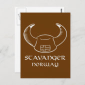 Carte Postale Stavanger Norvège Viking Casquette (Devant / Derrière)