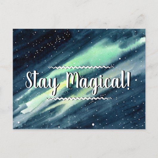 Carte postale Stay Magic Northern Lights (Devant)
