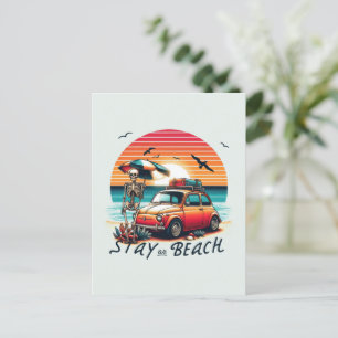 Carte Postale Stay On Beach - Retro Vibes - Skeleton