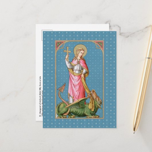 Carte Postale Ste. Marguerite d'Antioche (SAU 038) (Devant/Arrière en situation)