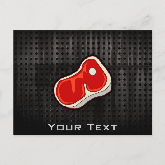 Carte Postale Steak de boucher ; noir (Devant)