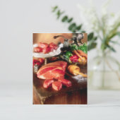 CARTE POSTALE STEAK INGRÉDIENTS DU DÎNER (Debout devant)