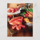 CARTE POSTALE STEAK INGRÉDIENTS DU DÎNER (Devant)