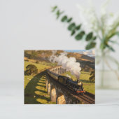 Carte Postale Steam Locomotive on Viaduct (Debout devant)