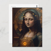 Carte Postale Steam Punk Mona Lisa (Devant / Derrière)