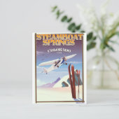 Carte Postale Steamboat Springs colorado affiche de voyage vinta (Debout devant)