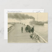 Carte Postale Steamer Le Mailboat de Dover à Ostende (Devant / Derrière)