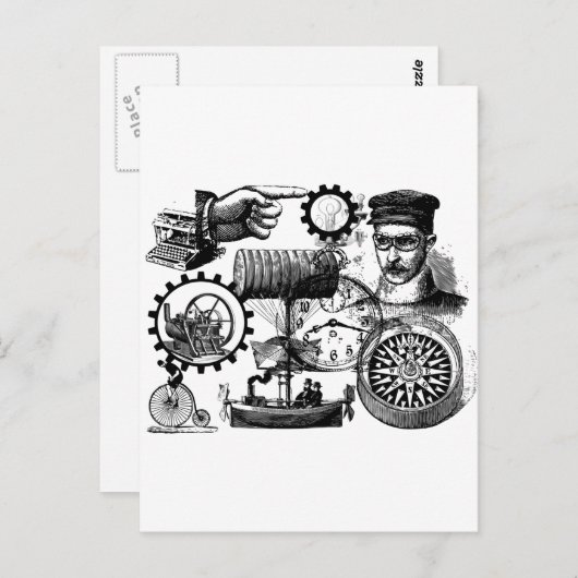 Carte Postale steampunk (Devant / Derrière)