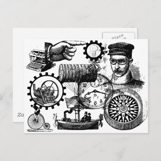 Carte Postale steampunk (Devant / Derrière)