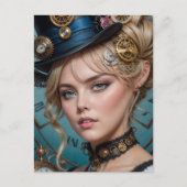 Carte Postale Steampunk Alice (Devant)