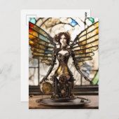 Carte Postale Steampunk Angel Média mixte poupée (Devant / Derrière)