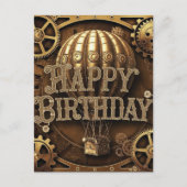 Carte Postale Steampunk Aventure Design d'anniversaire (Devant)