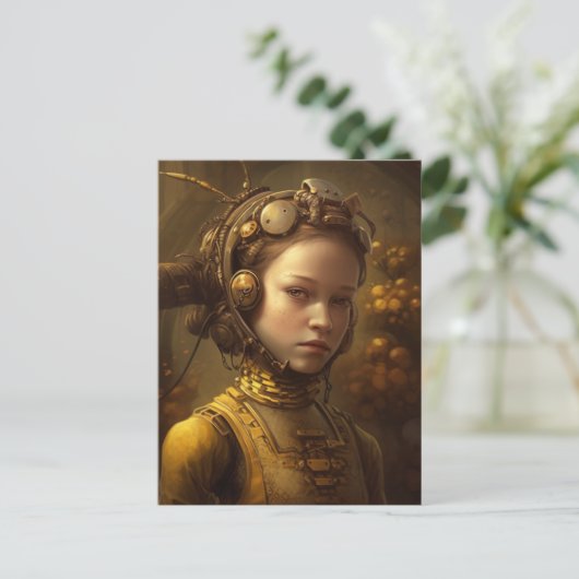 Carte Postale Steampunk Bee Keeper Portrait enfant (Debout devant)