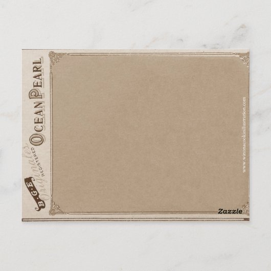 Carte Postale Steampunk Blowfish Mobile (Dos)