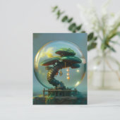 Carte postale Steampunk Bonsai Tree in Glass Orb (Debout devant)