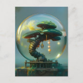 Carte postale Steampunk Bonsai Tree in Glass Orb (Devant)