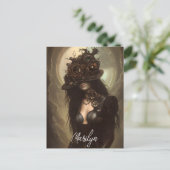 Carte Postale Steampunk Cacher Les Yeux Oeuvres D'Art Originales (Debout devant)