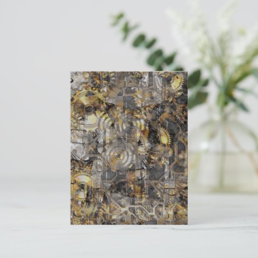 Carte Postale Steampunk Clock (Debout devant)