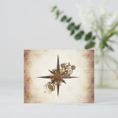 Carte postale Steampunk Compass Star (Debout devant)