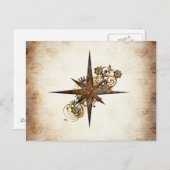 Carte postale Steampunk Compass Star (Devant / Derrière)