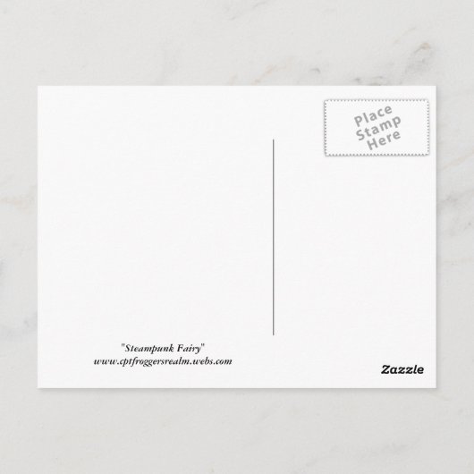 Carte postale Steampunk Fairy (Dos)