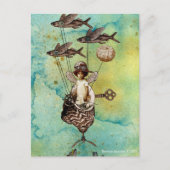 Carte Postale Steampunk Flying Fish Seaship (Devant)