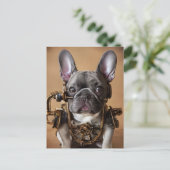 Carte postale Steampunk French Bulldog (Debout devant)