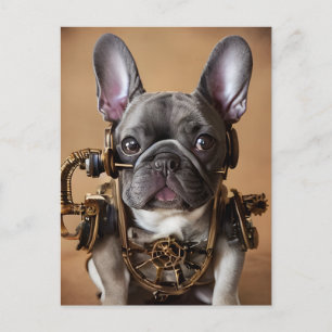 Carte postale Steampunk French Bulldog
