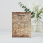 Carte Postale Steampunk Globe Travel Journal Papier (Debout devant)