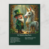 Carte Postale Steampunk Gnome-Leprechaun Unicorn Jour de la Sain (Devant)