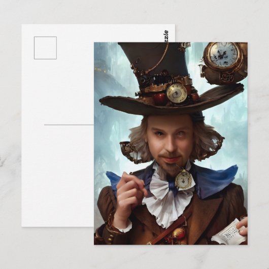 Carte postale Steampunk Hatter (Devant / Derrière)