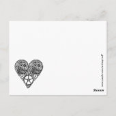 Carte Postale Steampunk Horloge OEuvres et Coeur d'engrenage (Dos)