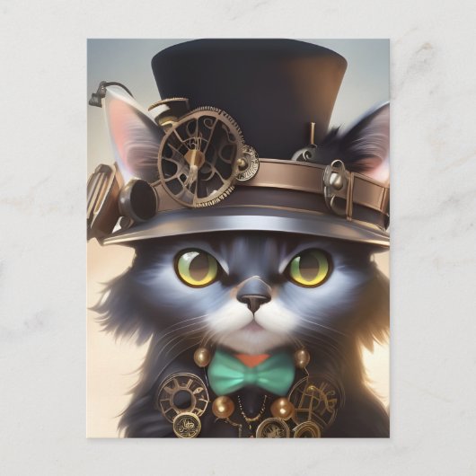 Carte postale Steampunk Kitten (Devant)