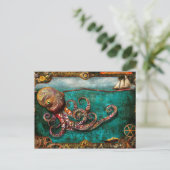 Carte Postale Steampunk - L'histoire du Kraken (Debout devant)