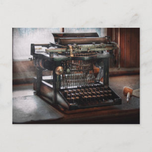 Carte Postale Steampunk - Machine à écrire - Une machine à écrir