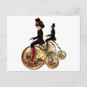Carte Postale Steampunk man femme penny farthings cadeaux par Le (Devant)