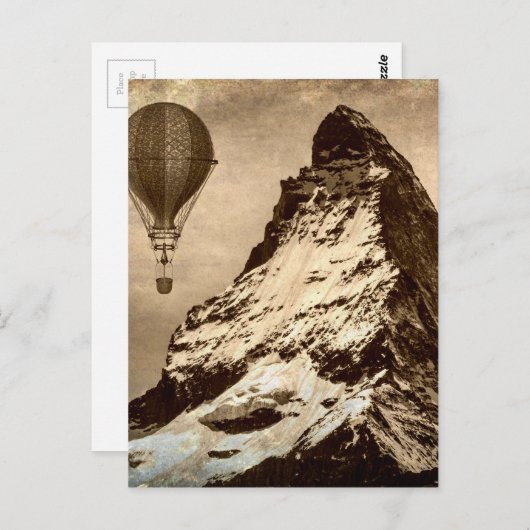 Carte Postale Steampunk Matterhorn Scène (Devant / Derrière)