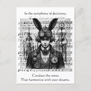 Carte Postale Steampunk Music Man