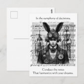 Carte Postale Steampunk Music Man (Devant / Derrière)