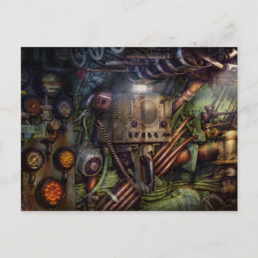 Carte Postale Steampunk - Naval - Station de communication (Devant)