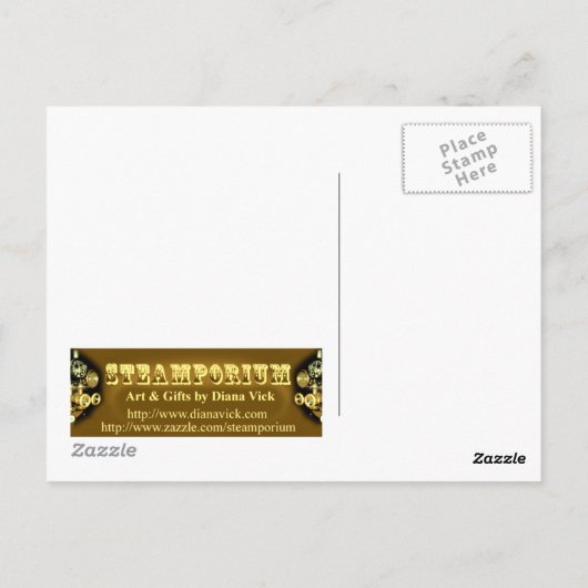 Carte postale Steampunk Needs (Dos)