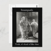 Carte Postale Steampunk. Oui, c'est un peu comme ça. v2 (Devant / Derrière)