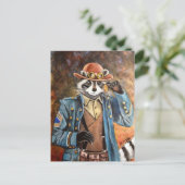 Carte Postale Steampunk Raccoon (Debout devant)